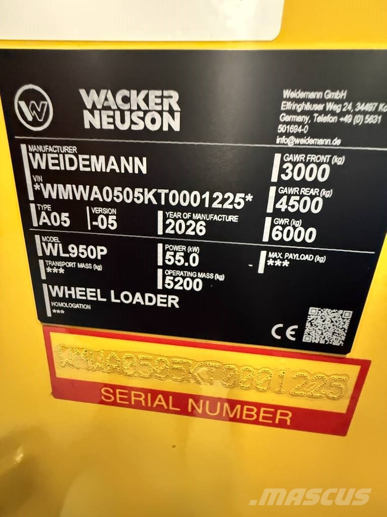 Wacker Neuson WL950P Lagermaskin Luleå Wheel loaders