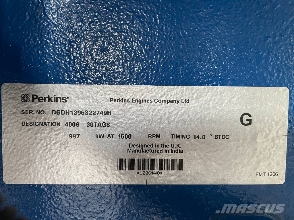 FG Wilson P1250-1 - 1250 kVA Surplus Genset - DPX-25089 柴油發電機