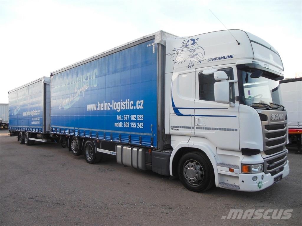 Scania R410, Retarder, Souprava 120m3 커튼사이더 트럭