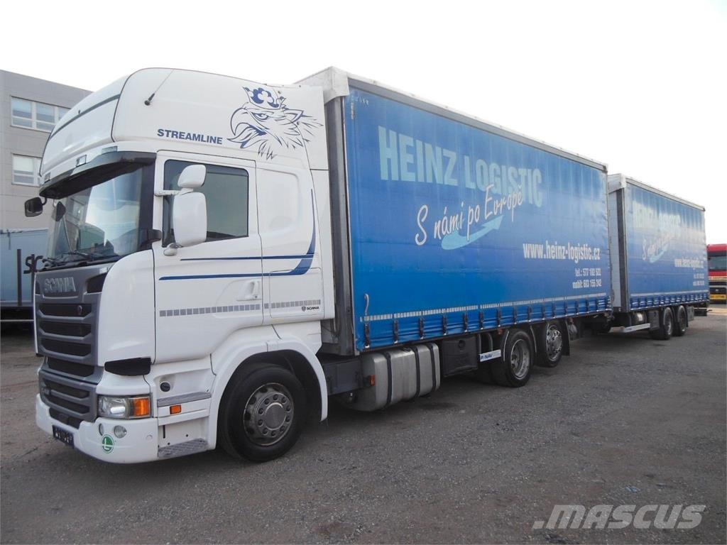 Scania R410, Retarder, Souprava 120m3 커튼사이더 트럭