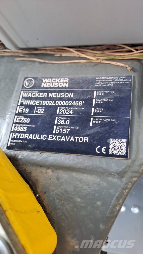 Wacker Neuson EZ 50 Mini ekskavatörler, 7 tona dek