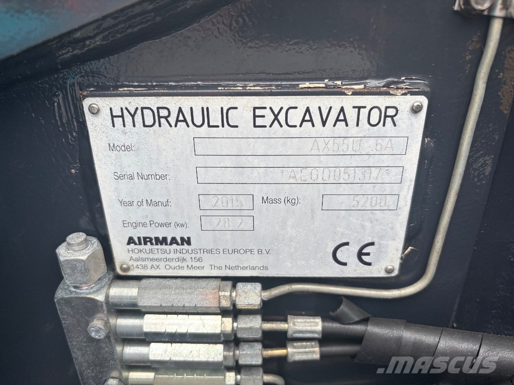 Airman AX 55 / Engcon, kauha, Rasvari, Made In Japan! Mini kotrók < 7t