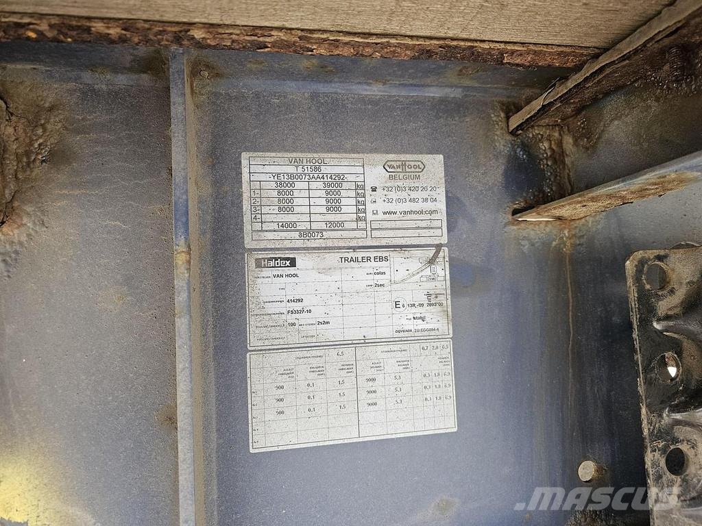 Van Hool 3B0073 / 3 AXLE FLATBED 13.60 MTR TWISTLOCKS FOR C نصف مقطورات مسطحة / مفصلية الجوانب