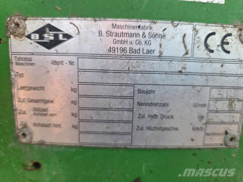 Strautmann vs 1603 معدات توزيع السماد العضوي