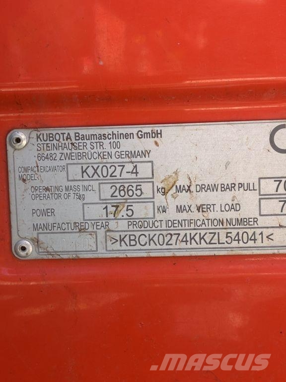 Kubota KX027-4 Minibagger < 7t
