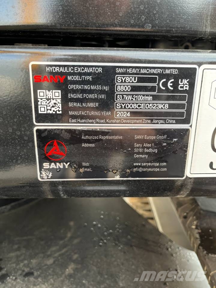 Sany SY80 Midi bagri 7t – 12t