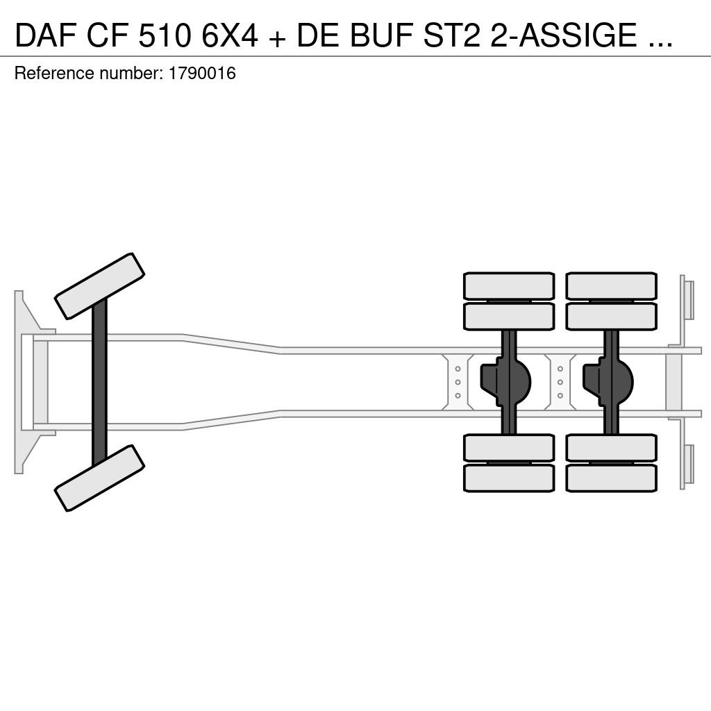 DAF CF 510 6X4 + DE BUF ST2 2-ASSIGE 10M3 CONCRETE MIX شاحنات خرسانة