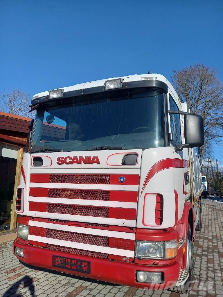 Scania R124, 420, 6x2, PALFINGER Camiones bañeras basculantes o volquetes