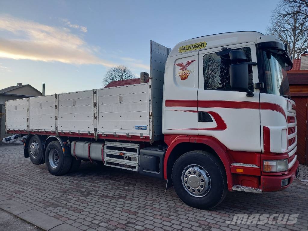 Scania R124, 420, 6x2, PALFINGER Camiones bañeras basculantes o volquetes