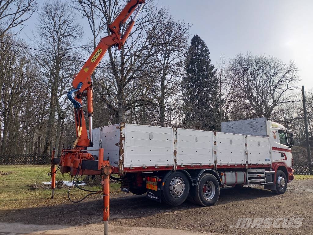 Scania R124, 420, 6x2, PALFINGER Camiones bañeras basculantes o volquetes