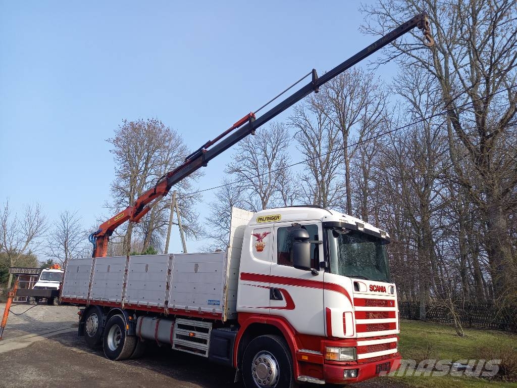 Scania R124, 420, 6x2, PALFINGER Camiones bañeras basculantes o volquetes