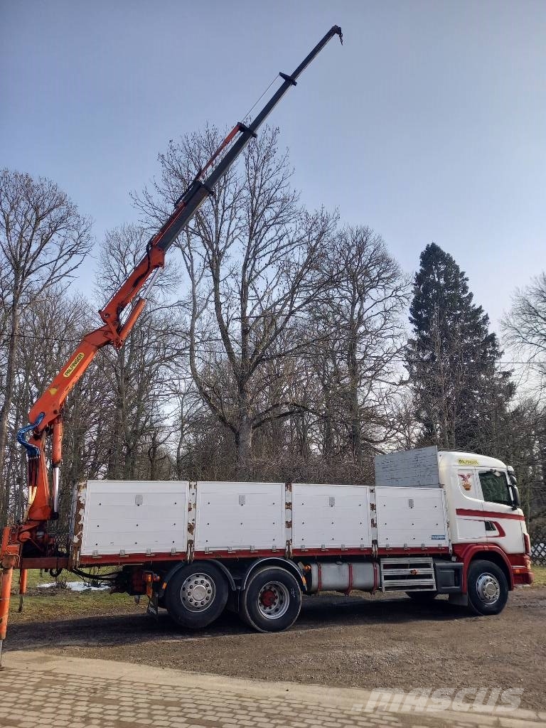 Scania R124, 420, 6x2, PALFINGER Camiones bañeras basculantes o volquetes