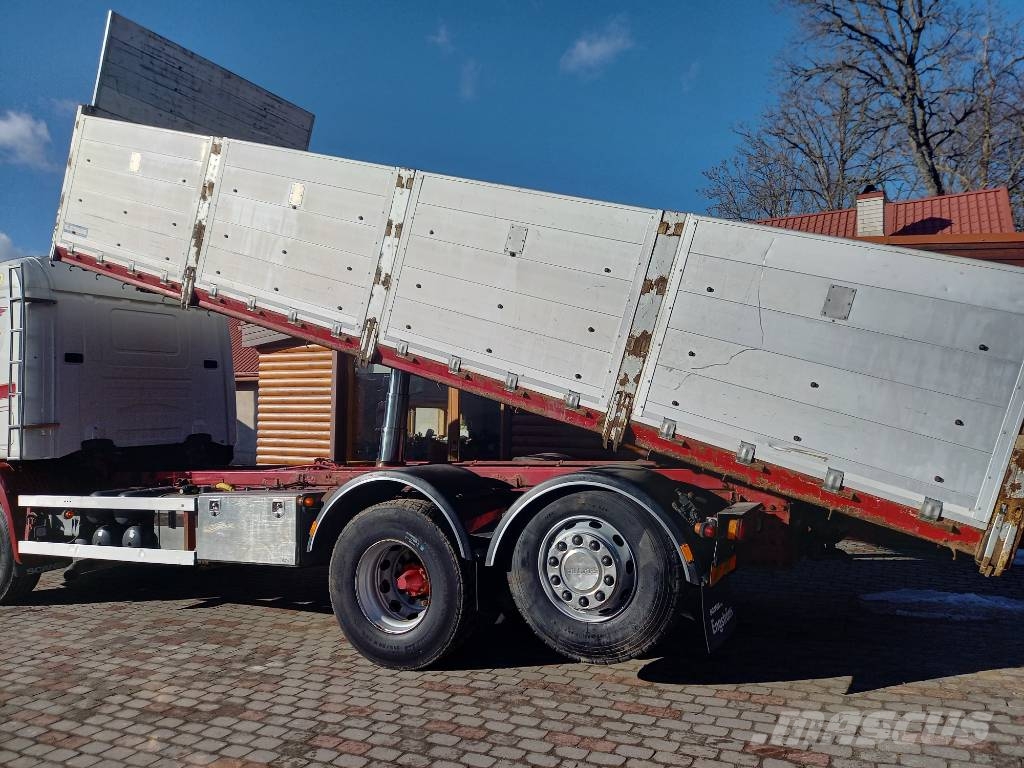 Scania R124, 420, 6x2, PALFINGER Camiones bañeras basculantes o volquetes
