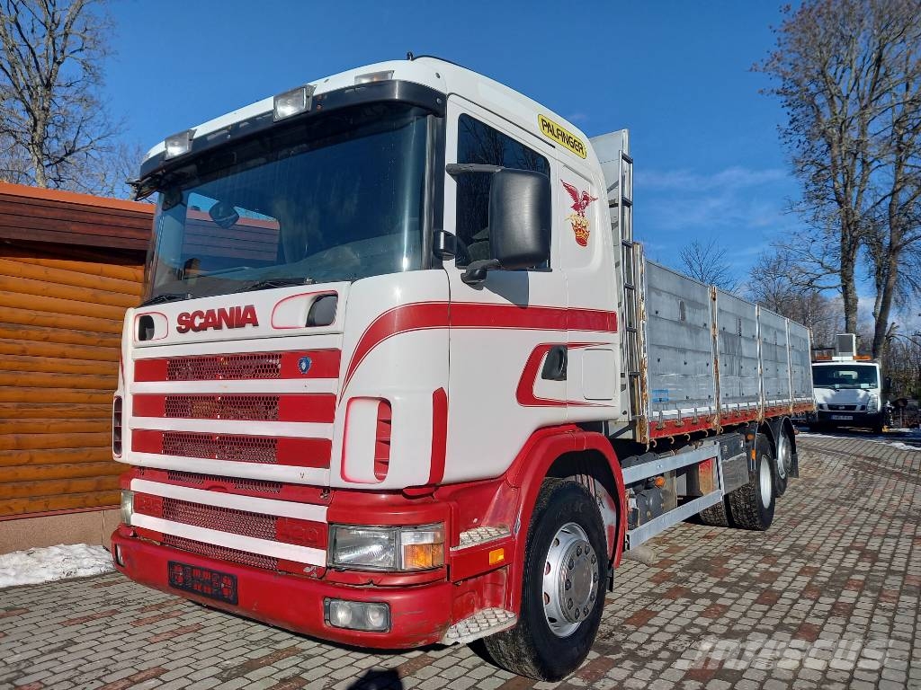 Scania R124, 420, 6x2, PALFINGER Camiones bañeras basculantes o volquetes