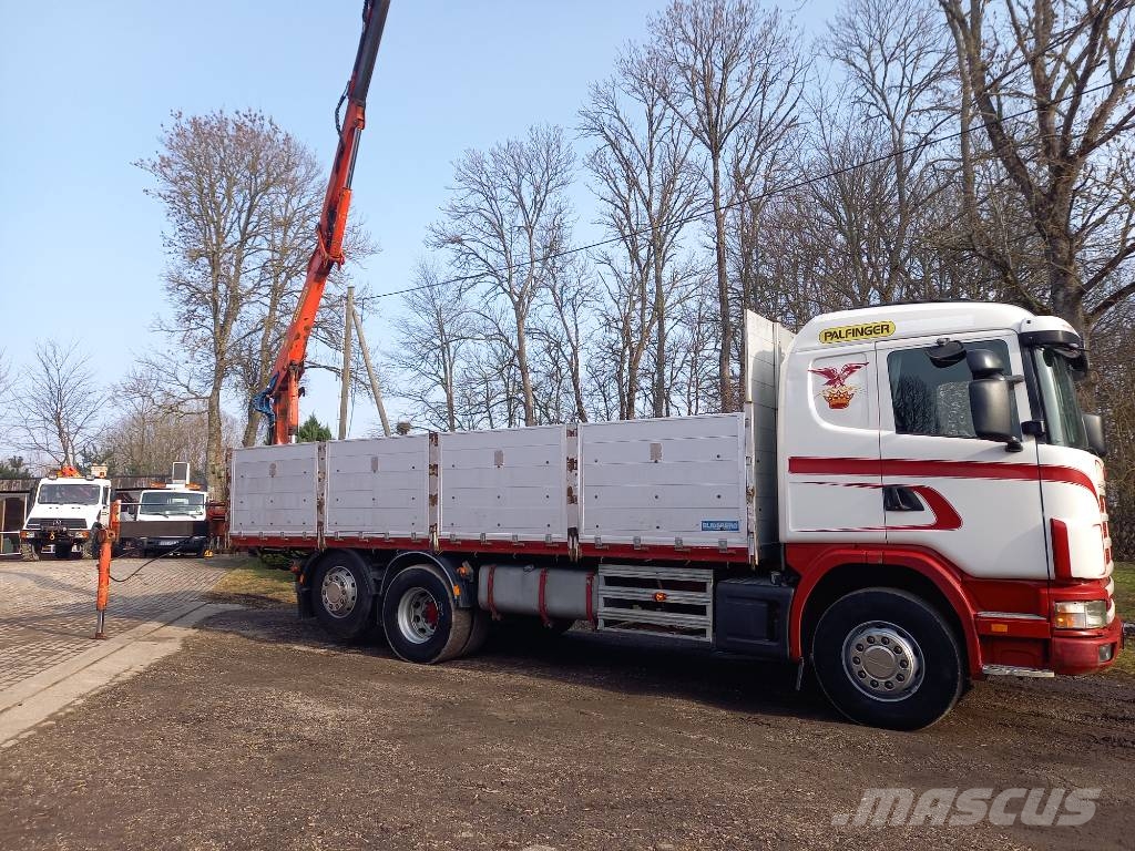 Scania R124, 420, 6x2, PALFINGER Camiones bañeras basculantes o volquetes