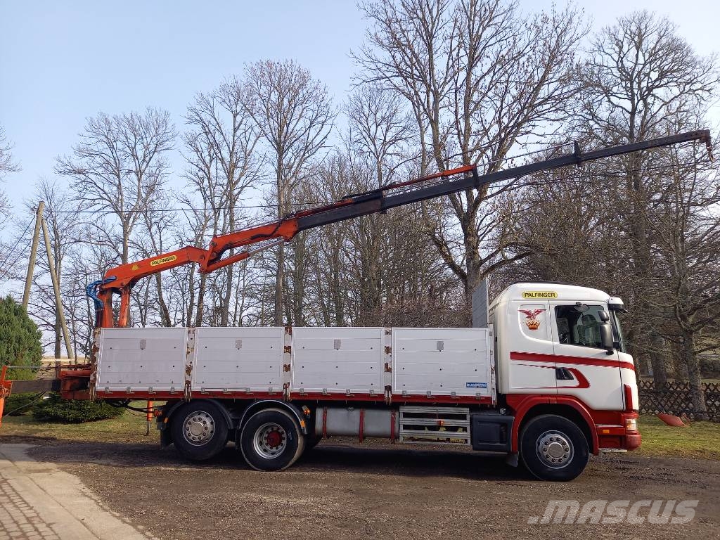 Scania R124, 420, 6x2, PALFINGER Camiones bañeras basculantes o volquetes