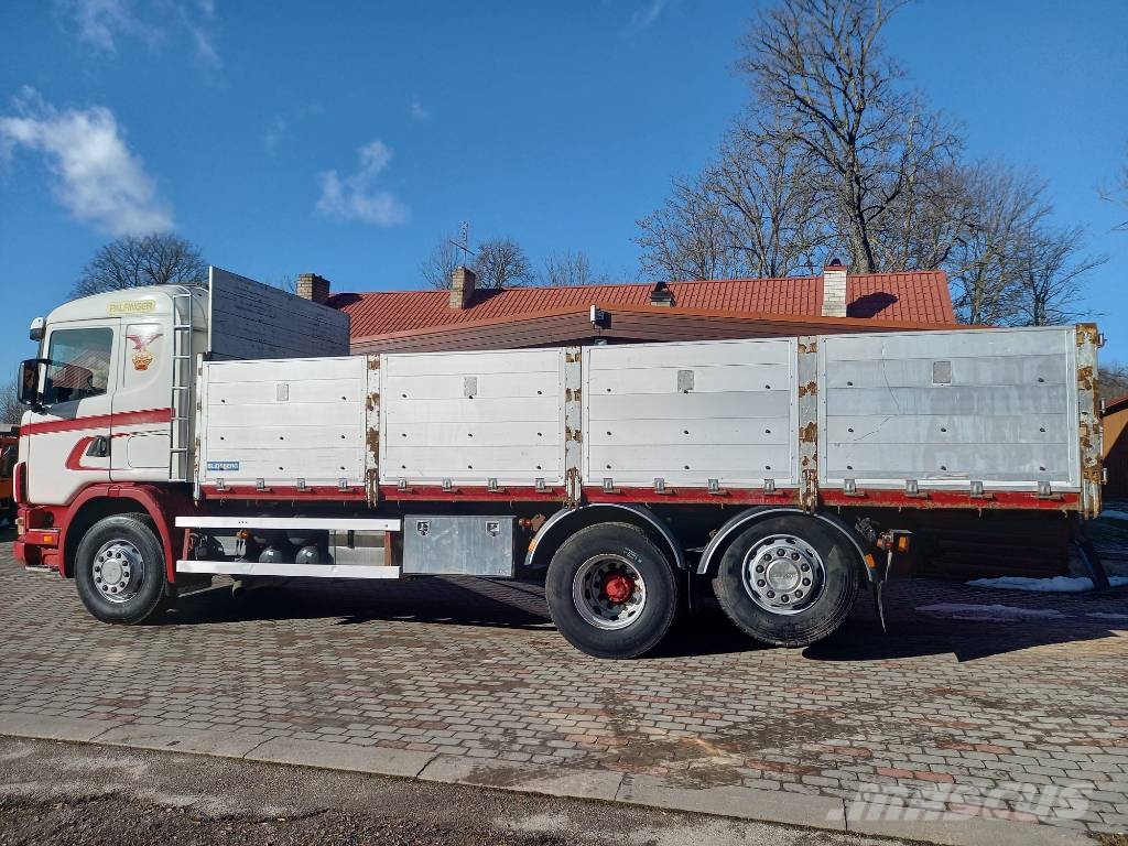 Scania R124, 420, 6x2, PALFINGER Camiones bañeras basculantes o volquetes