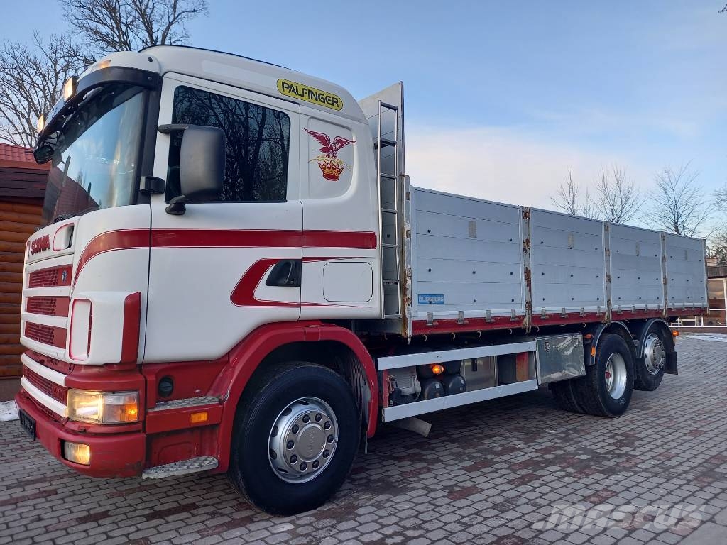 Scania R124, 420, 6x2, PALFINGER Camiones bañeras basculantes o volquetes