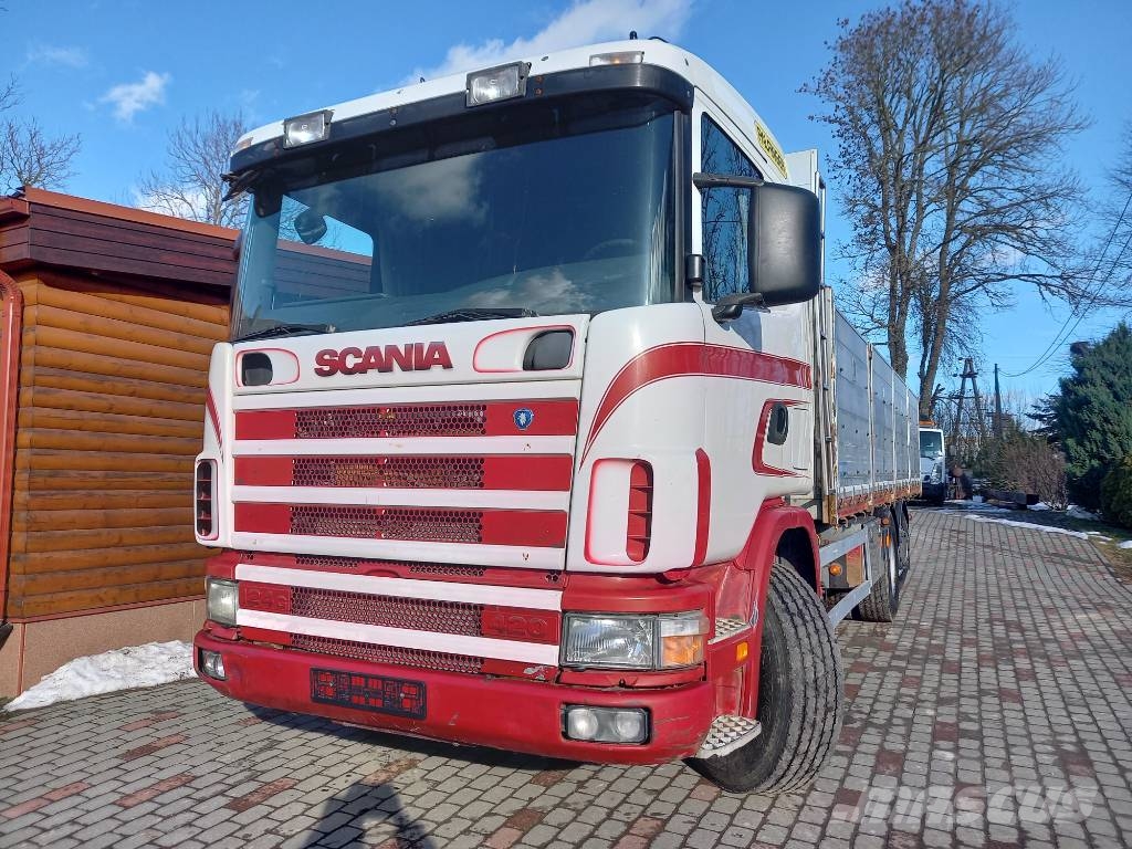 Scania R124, 420, 6x2, PALFINGER Camiones bañeras basculantes o volquetes