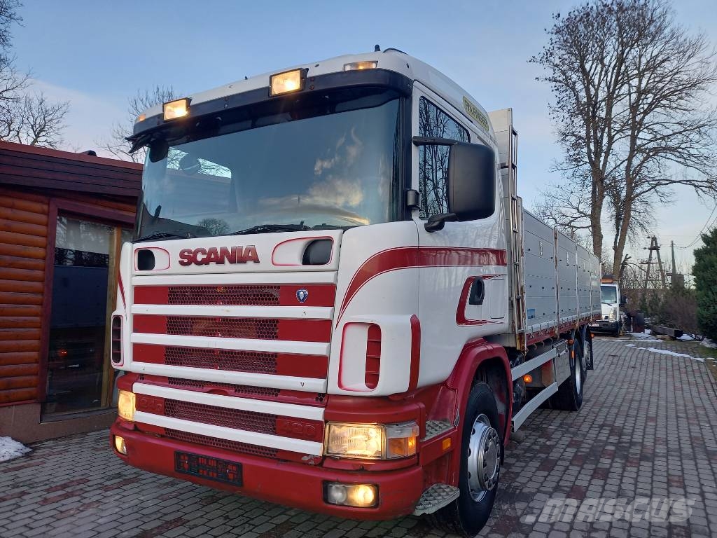 Scania R124, 420, 6x2, PALFINGER Camiones bañeras basculantes o volquetes