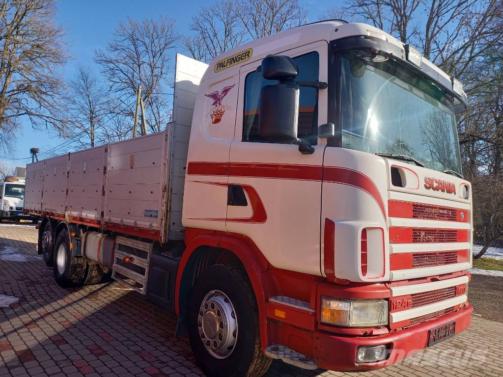 Scania R124, 420, 6x2, PALFINGER Camiones bañeras basculantes o volquetes