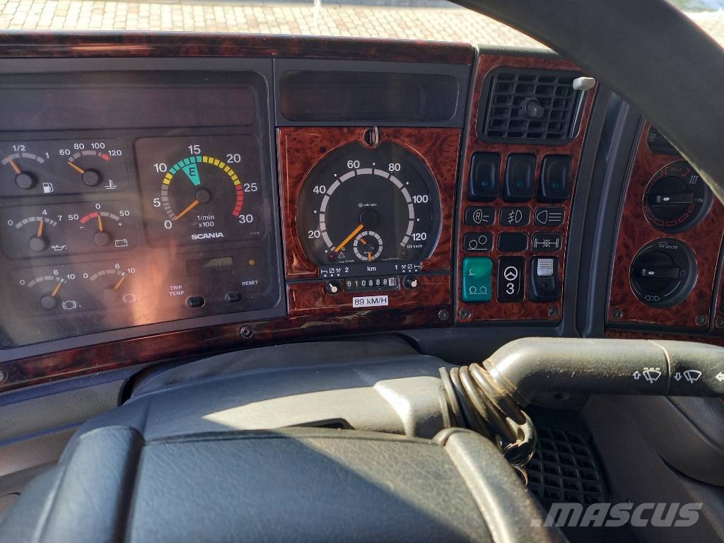 Scania R124, 420, 6x2, PALFINGER Camiones bañeras basculantes o volquetes