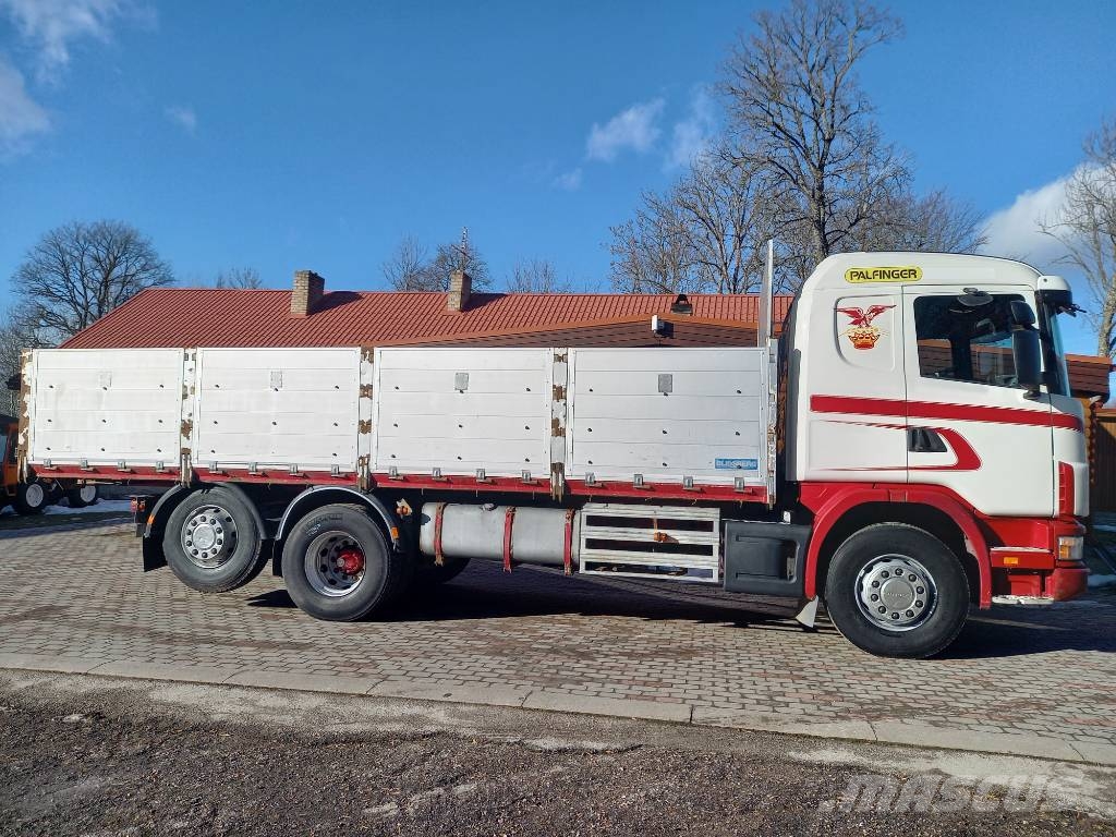 Scania R124, 420, 6x2, PALFINGER Camiones bañeras basculantes o volquetes