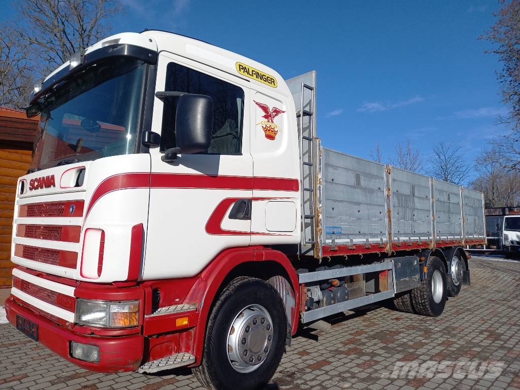 Scania R124, 420, 6x2, PALFINGER Camiones bañeras basculantes o volquetes
