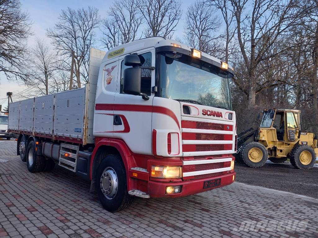 Scania R124, 420, 6x2, PALFINGER Camiones bañeras basculantes o volquetes