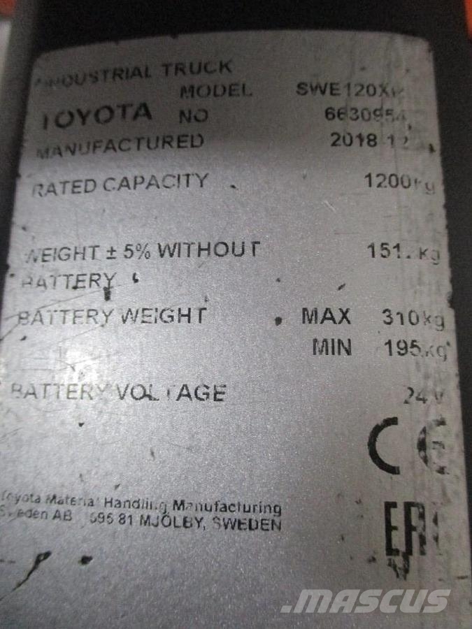 Toyota SWE120XR Electro-pallettrucks