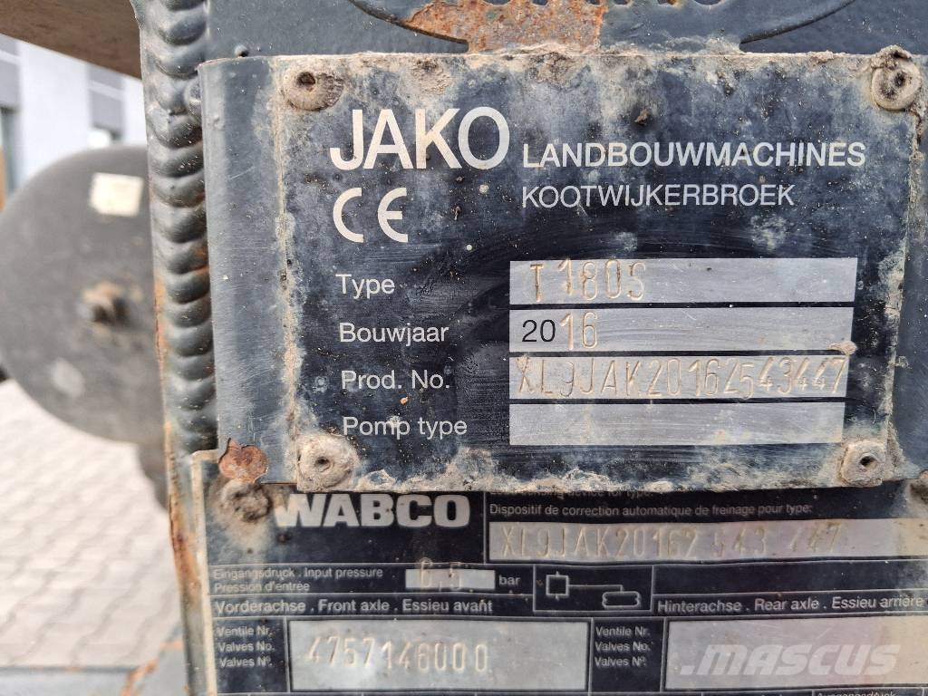 Jako T 180 S Kippiperävaunut