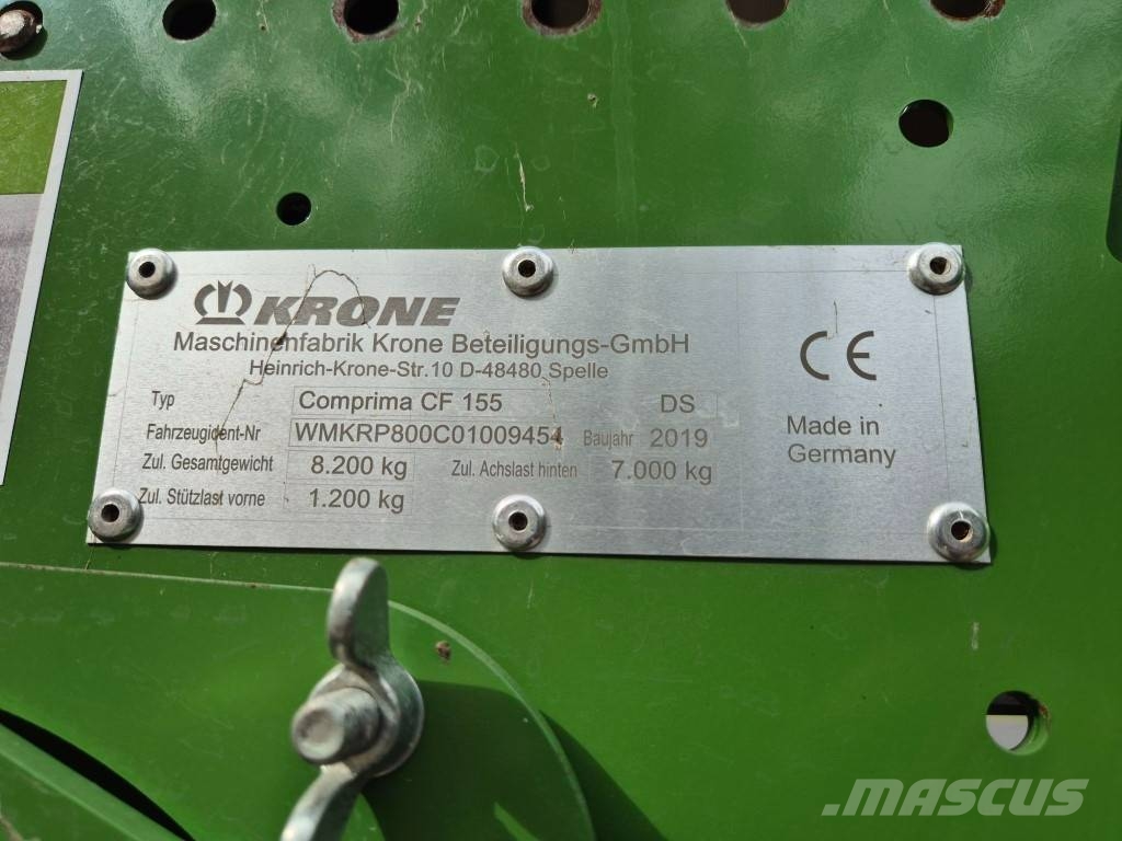 Krone Comprima CF 155 XC محزمات مستديرة