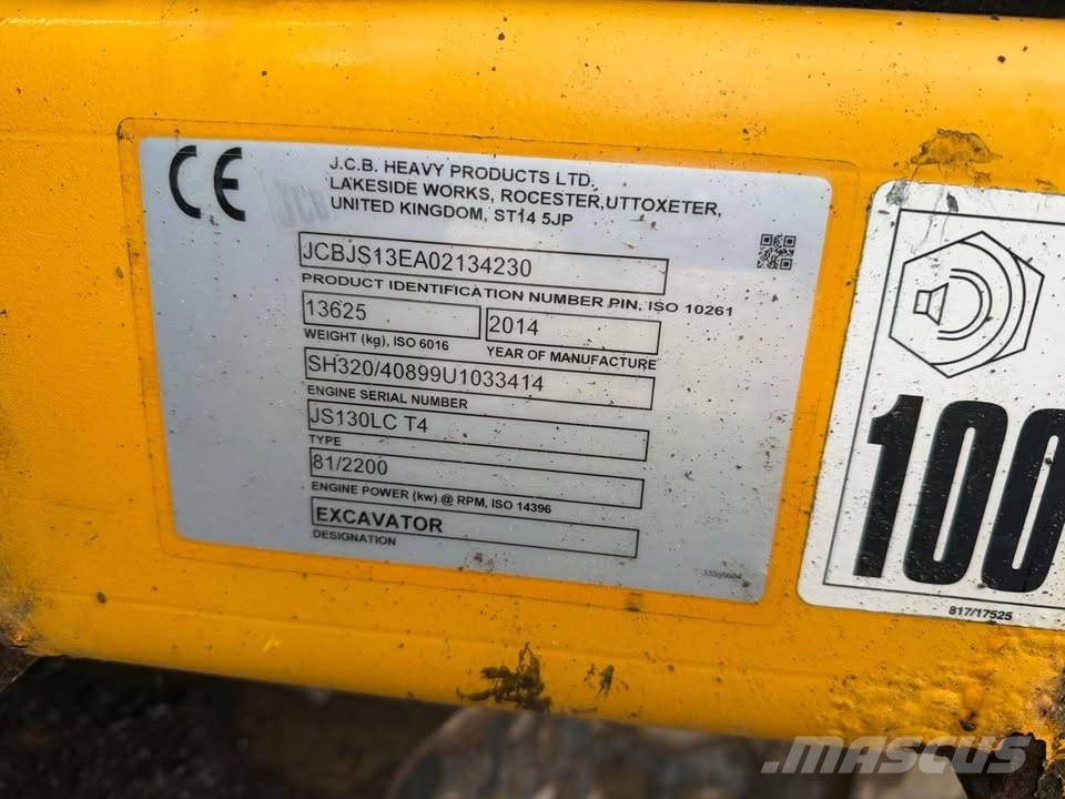 JCB JS 130 Excavadoras sobre orugas