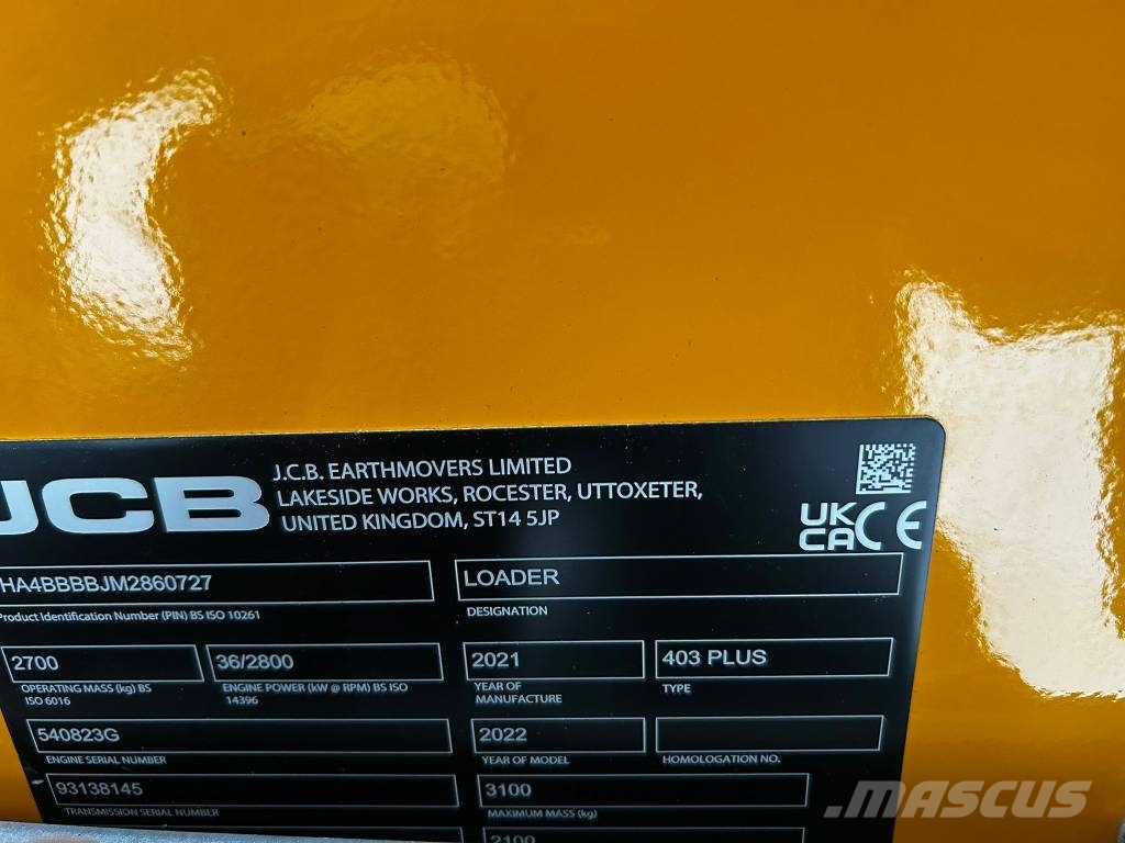 JCB 403 Plus / Tasauskauha, Lämmitin, vähän ajettu! Minilader