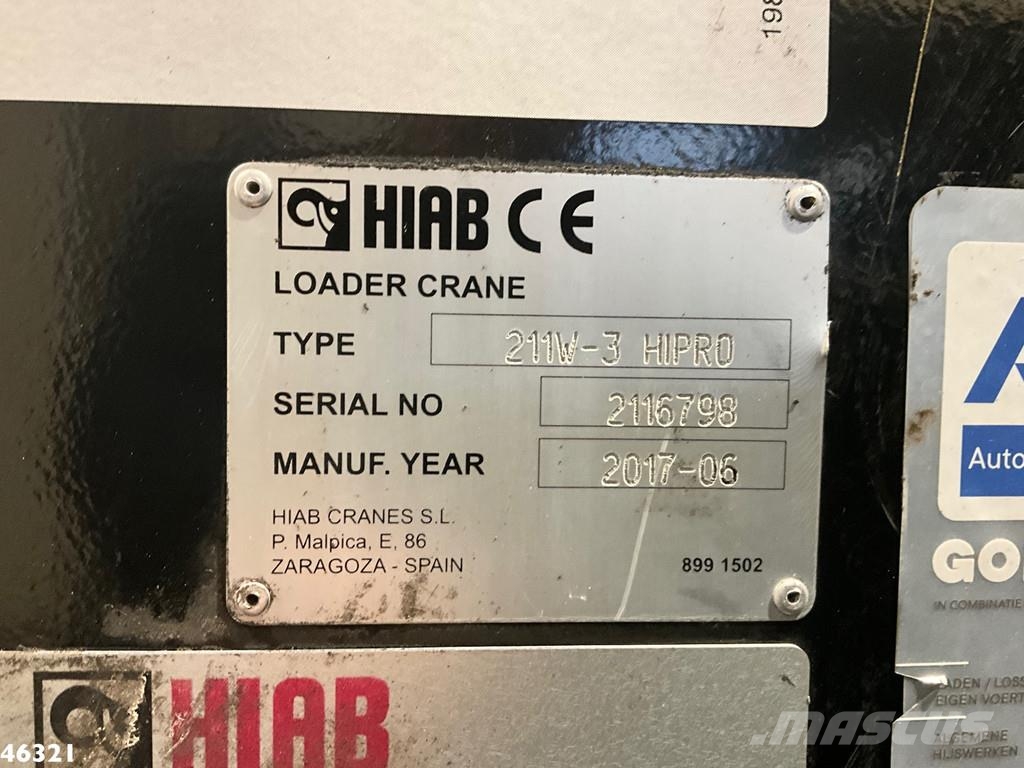 DAF FAN CF 290 Euro 6 Hiab 21 Tonmeter laadkraan Komunalni tovornjaki