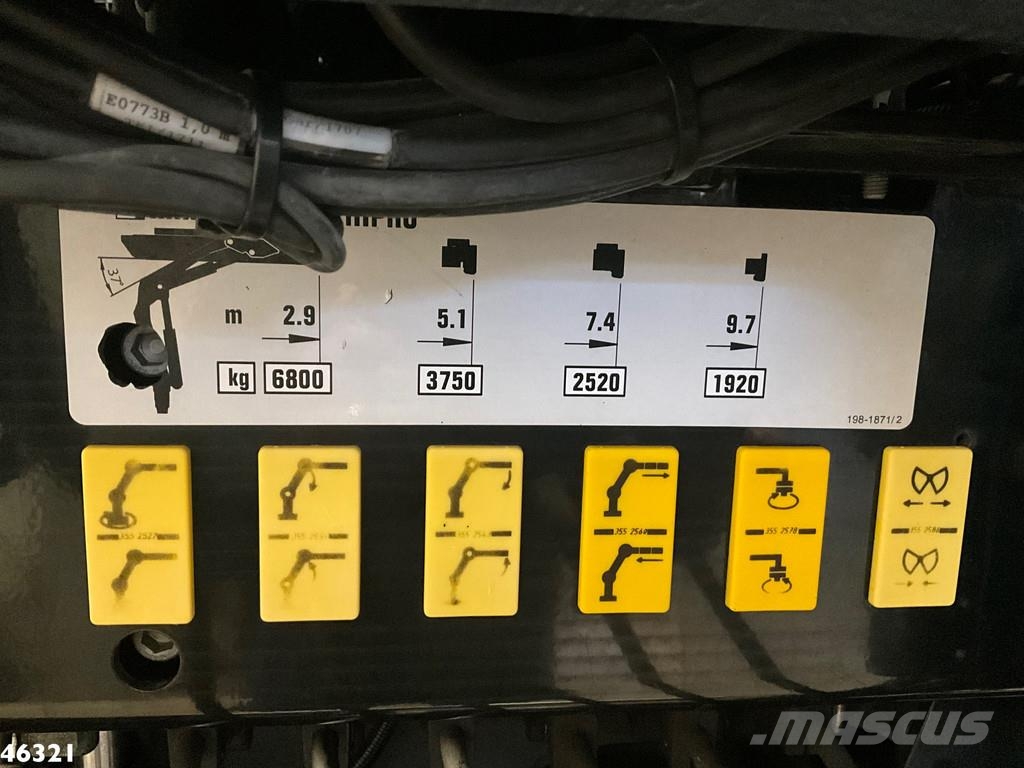 DAF FAN CF 290 Euro 6 Hiab 21 Tonmeter laadkraan Camiones de basura