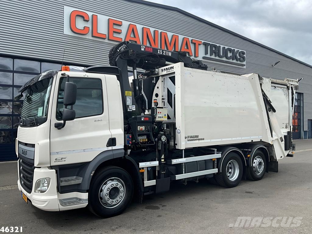 DAF FAN CF 290 Euro 6 Hiab 21 Tonmeter laadkraan Komunalni tovornjaki