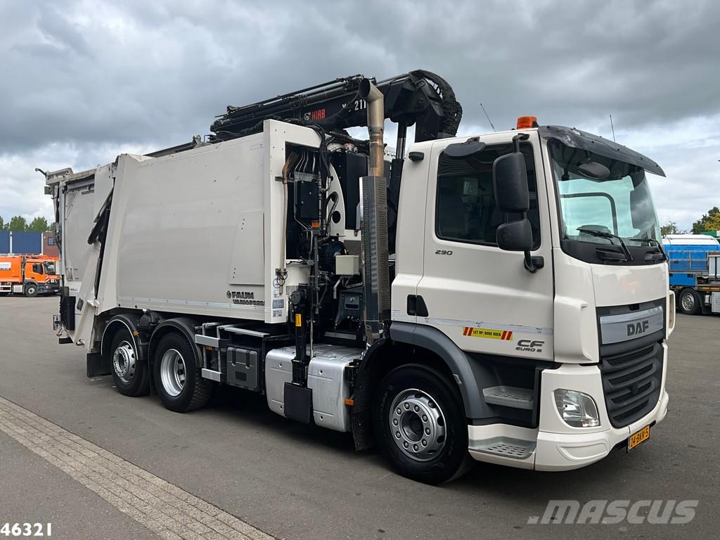 DAF FAN CF 290 Euro 6 Hiab 21 Tonmeter laadkraan Komunalni tovornjaki