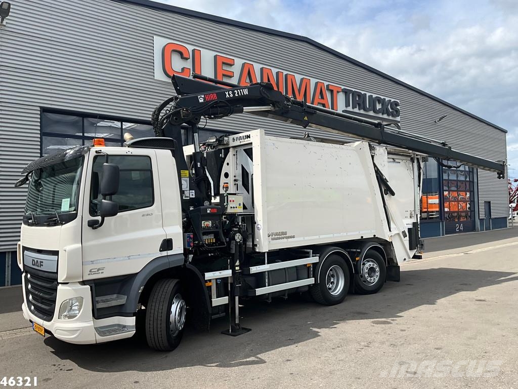 DAF FAN CF 290 Euro 6 Hiab 21 Tonmeter laadkraan Komunalni tovornjaki