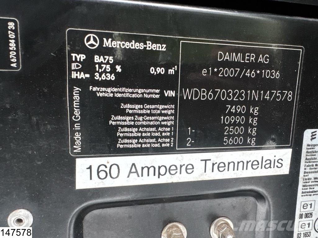 Mercedes-Benz Vario 816 D EURO 5, Promotional truck, Manual tran Ostali kamioni