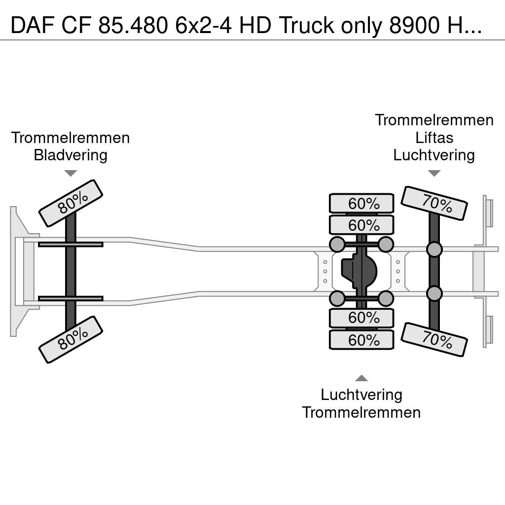 DAF CF 85.480 6x2-4 HD Truck only 8900 Hours Camiones aspiradores/combi