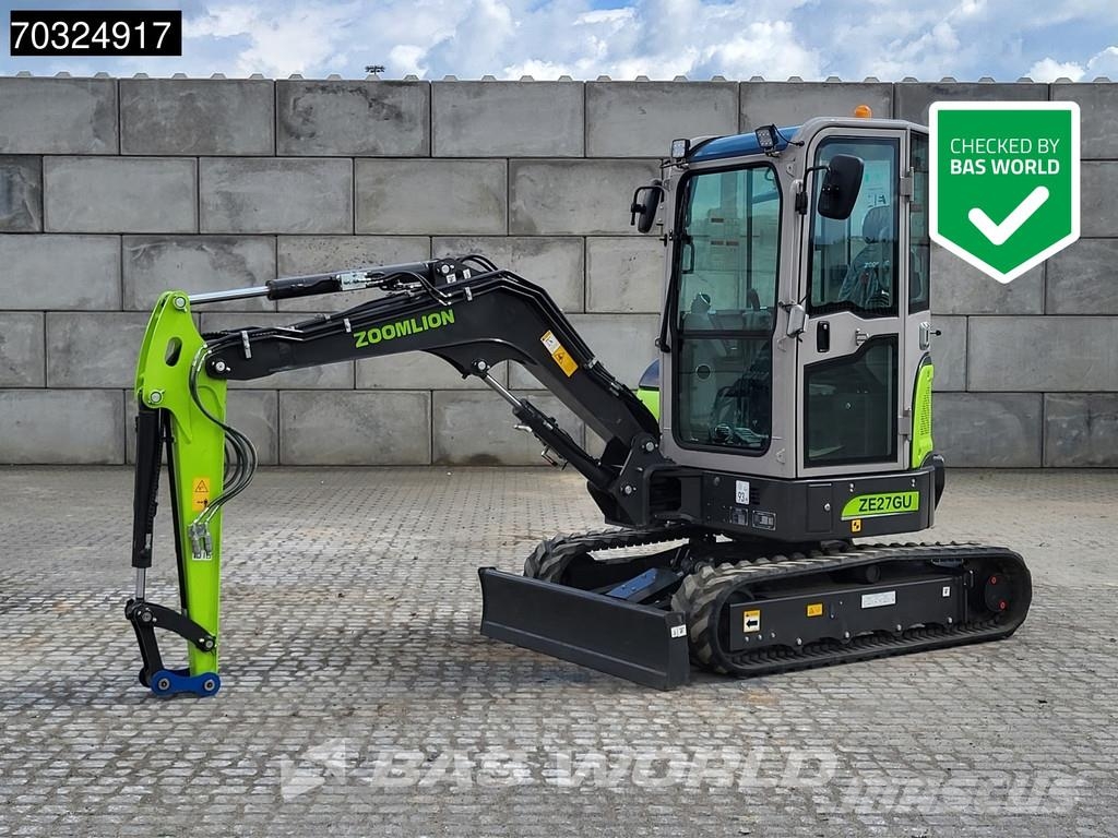 Zoomlion ZE27 GU KUBOTA ENGINE - CE CERTIFIED Minigravere <7t