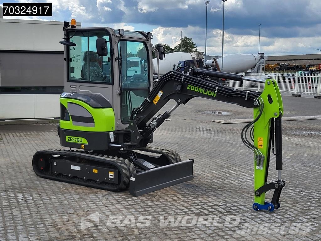 Zoomlion ZE27 GU KUBOTA ENGINE - CE CERTIFIED Minigravere <7t