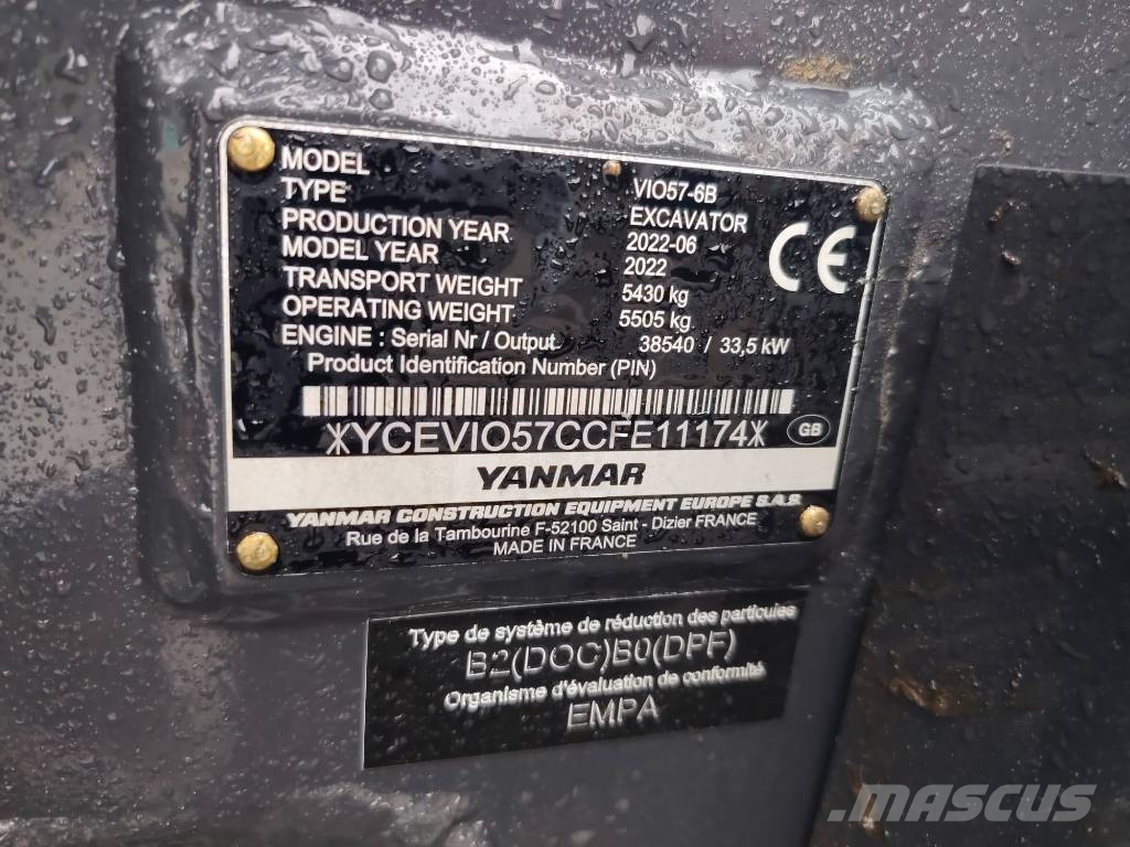 Yanmar Vio 57-6B Mini ekskavatori < 7 t
