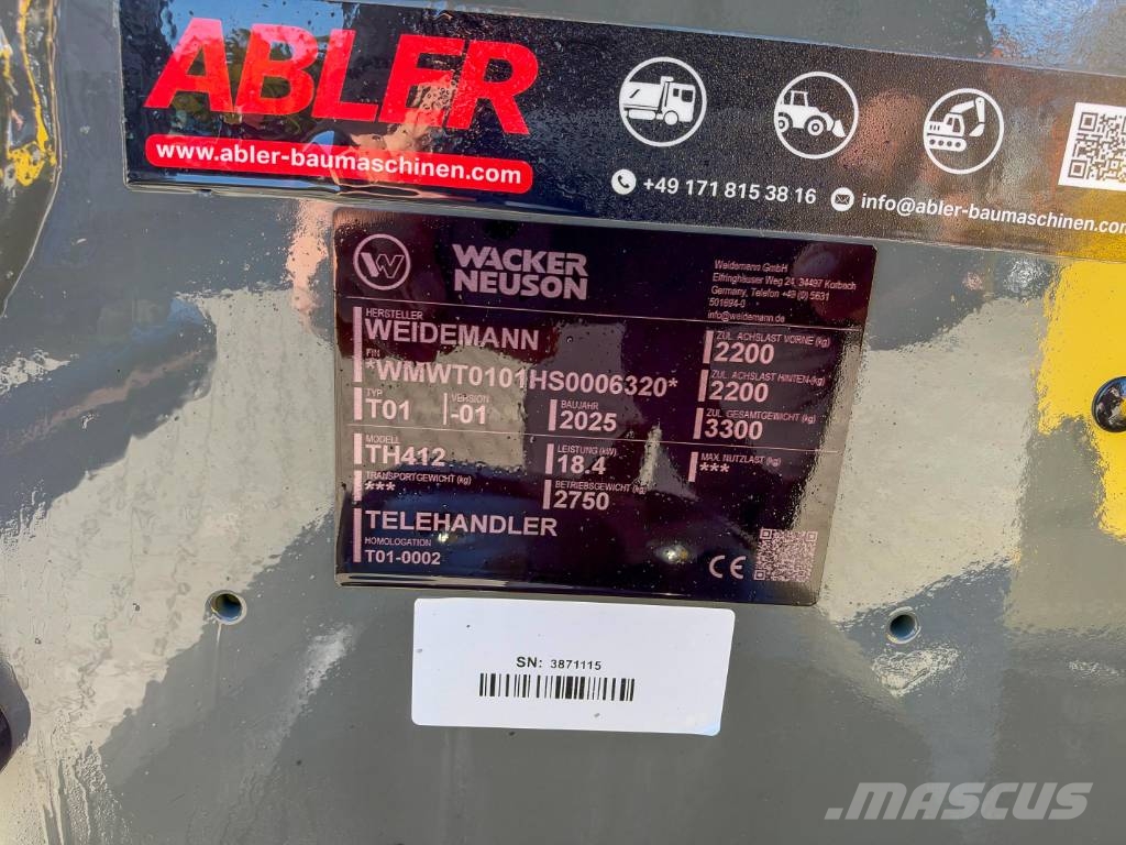 Wacker Neuson TH412 Teleskoplader SW Teleskopski kolesni nakladalci
