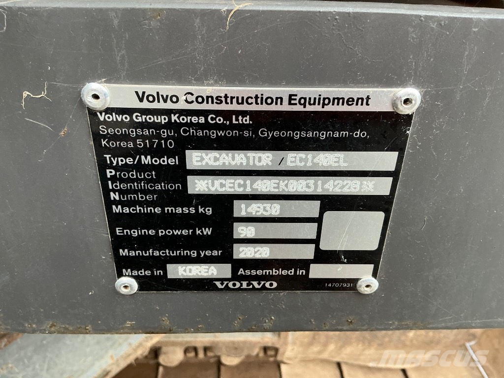 Volvo EC 140 EL Vikšriniai ekskavatoriai