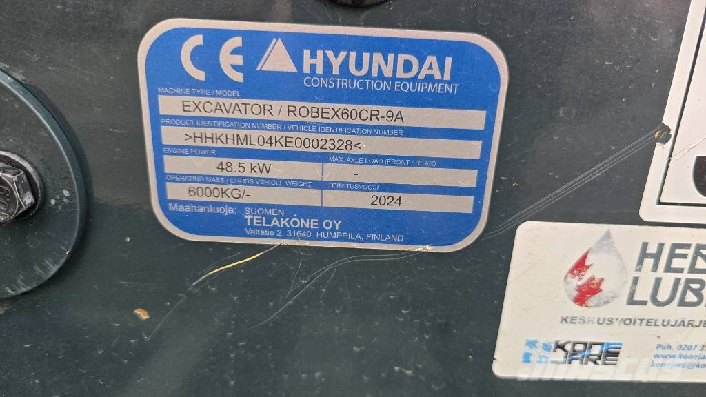 Hyundai Robex 60 CR-9 A Miniexcavadoras