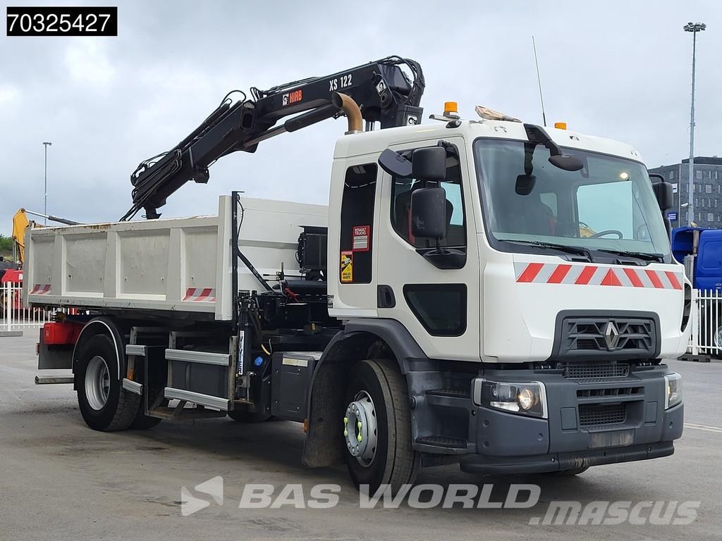 Renault C 280 4X2 HIAB 122 B-2 Hiduo Crane Kran 9m3 tipper Самосвал