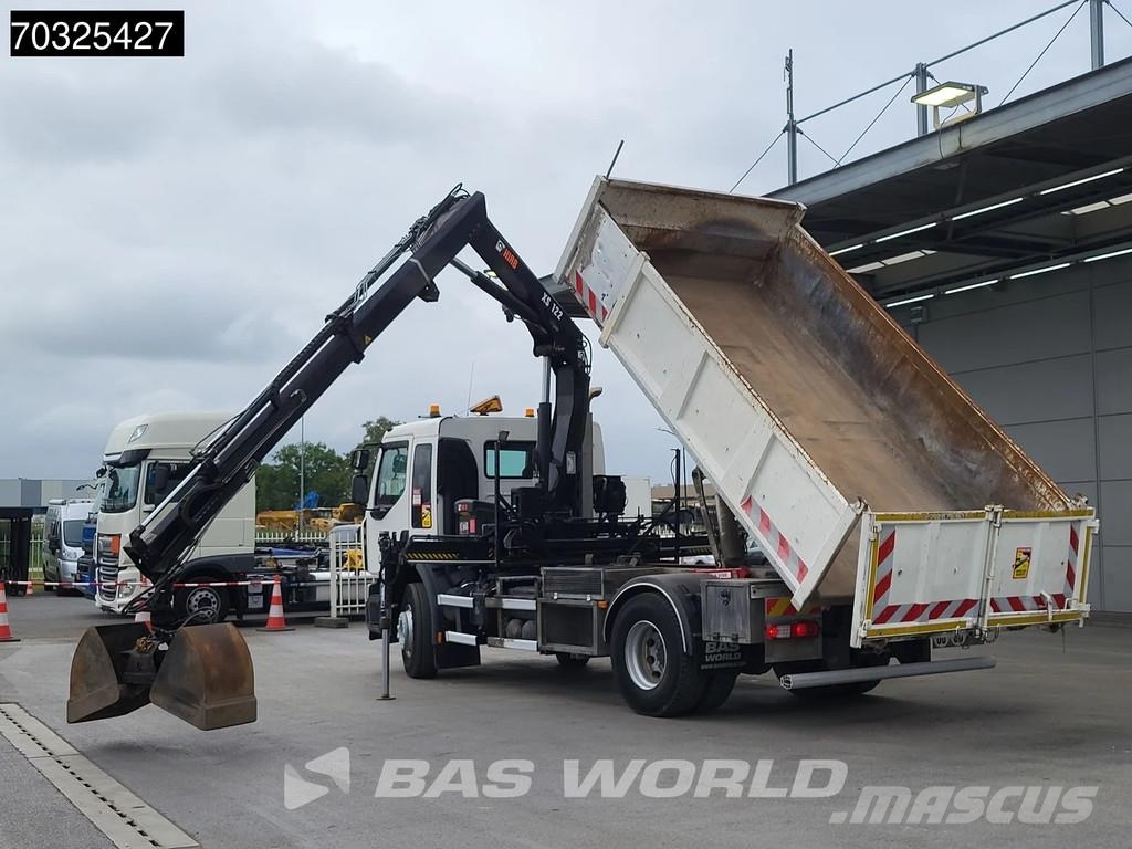 Renault C 280 4X2 HIAB 122 B-2 Hiduo Crane Kran 9m3 tipper Самосвал