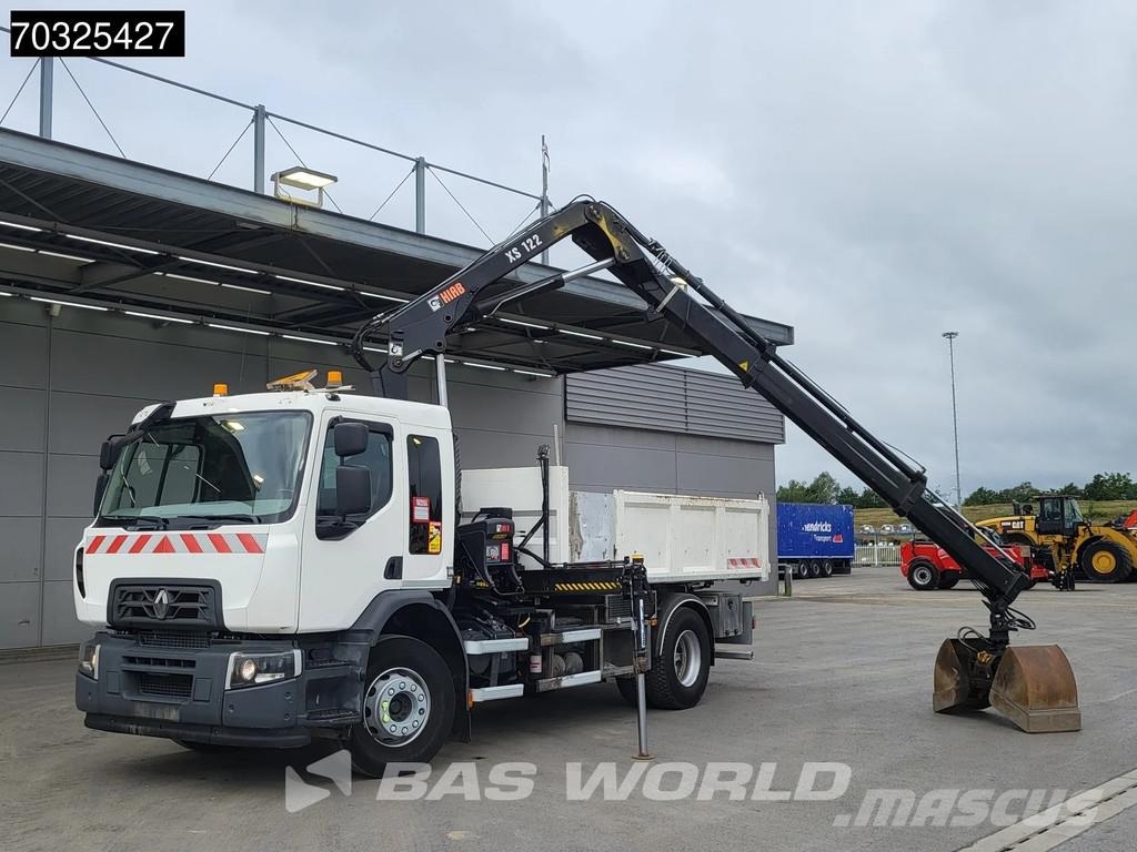 Renault C 280 4X2 HIAB 122 B-2 Hiduo Crane Kran 9m3 tipper Самосвал